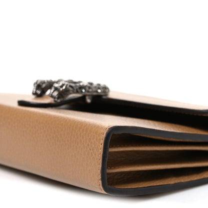 Gucci Dollar Calfskin Crystal Mini Dionysus Chain Wallet Natural Tan Black Diamond 10 of 10