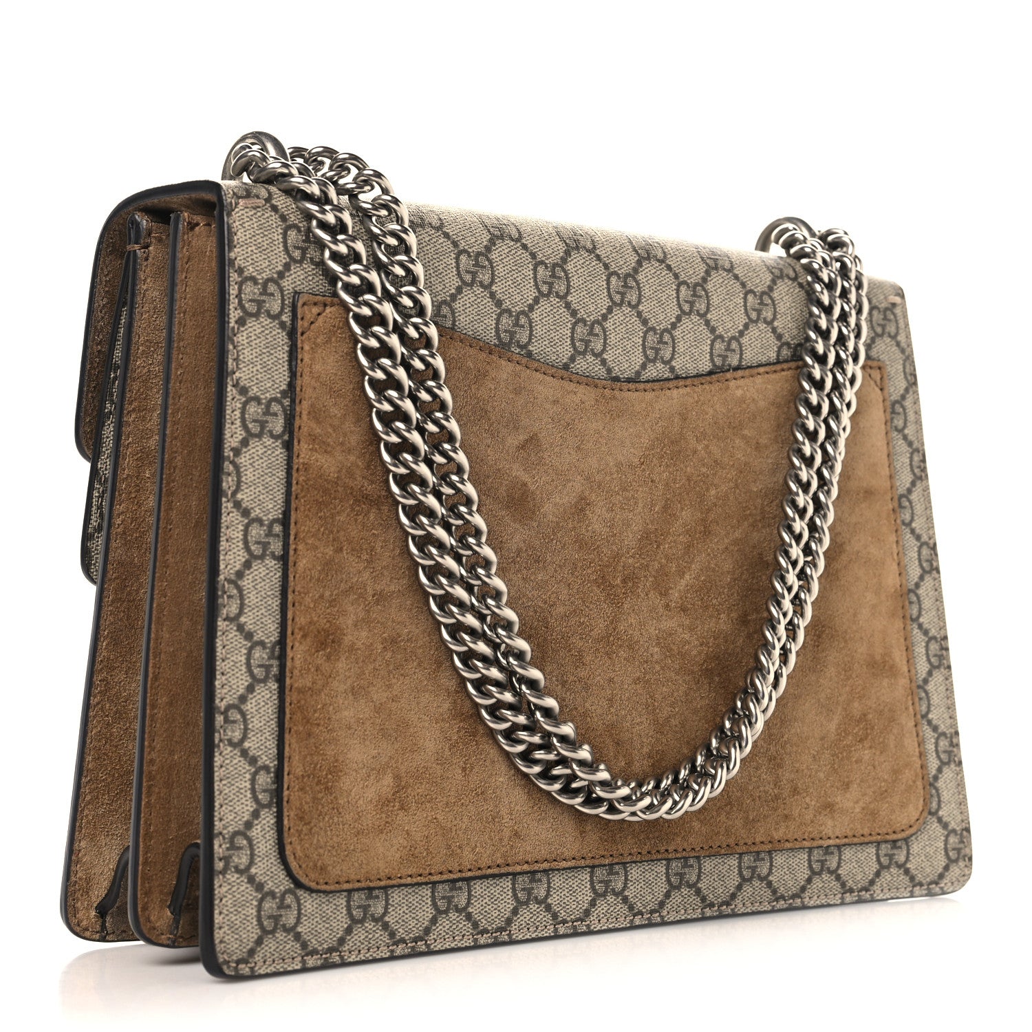 Gucci GG Supreme Monogram Medium Dionysus Shoulder Bag Taupe 3 of 13