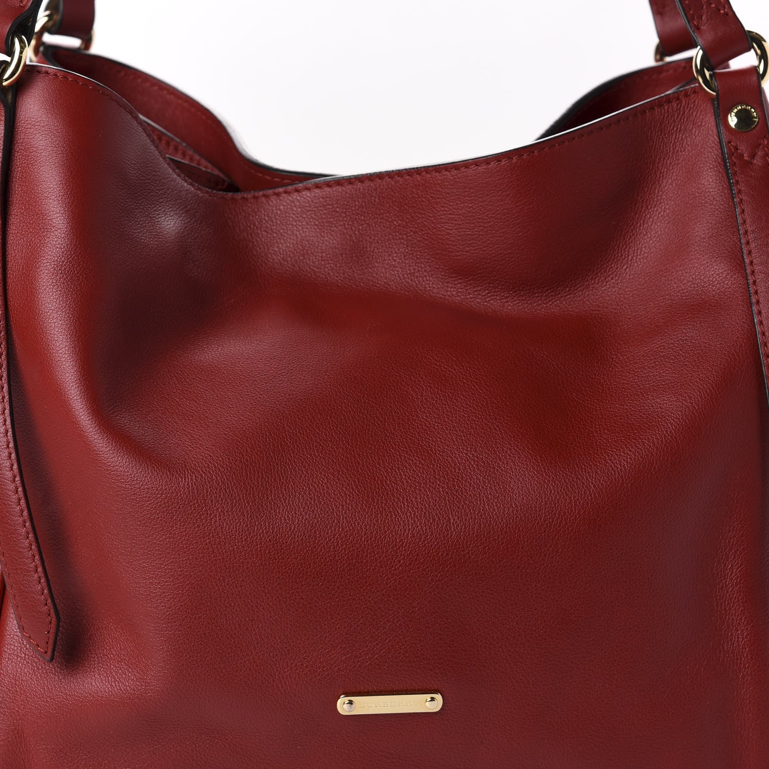 Burberry Calfskin Haymarket Check Small Canterbury Tote Red 11 of 11
