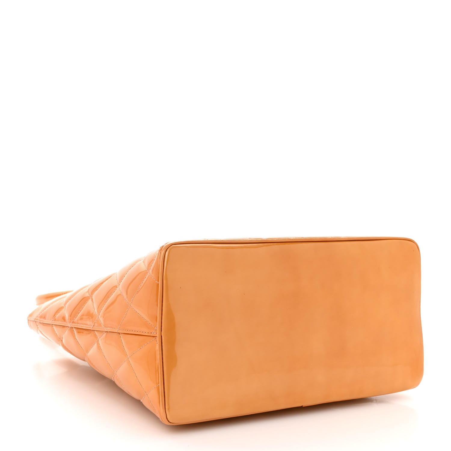 Chanel Patent Quilted Medallion Tote Orange 4 of 10