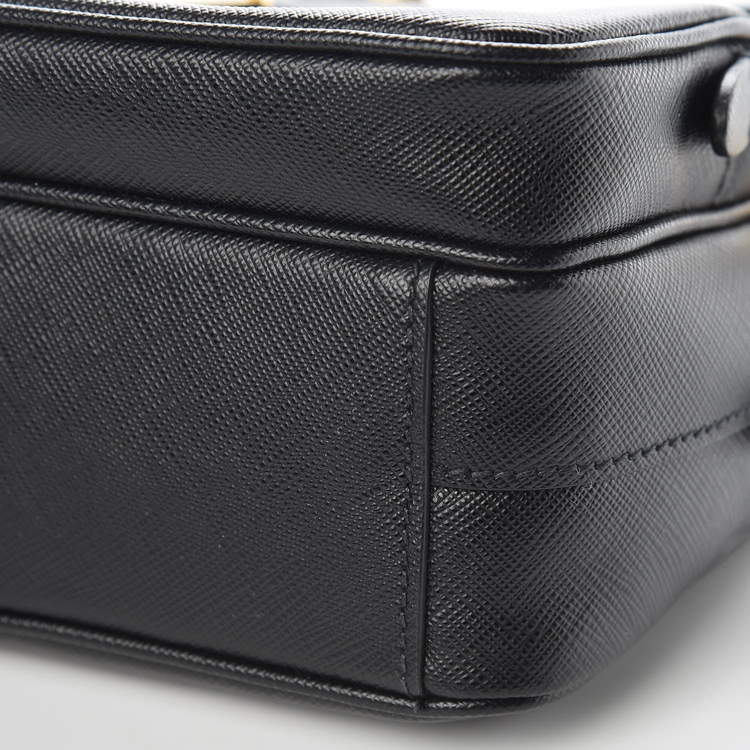 Prada Saffiano Lux Camera Case Crossbody Bag Black 10 of 10