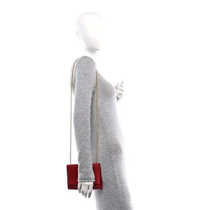 Salvatore Ferragamo Hammered Calfskin Mini Miss Vara Bow Chain Bag Sangria 2 of 9