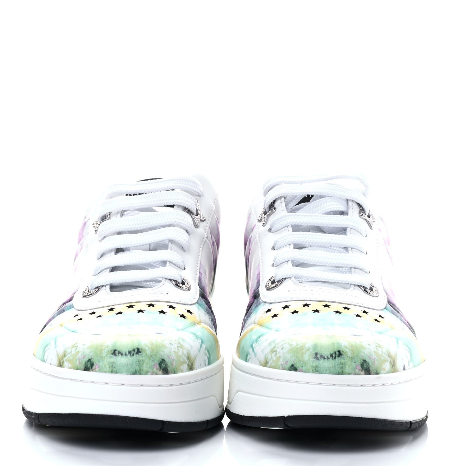 Jimmy Choo Calfskin Tie Dye Hawaii Sneakers 38 Xoasis 2 of 6