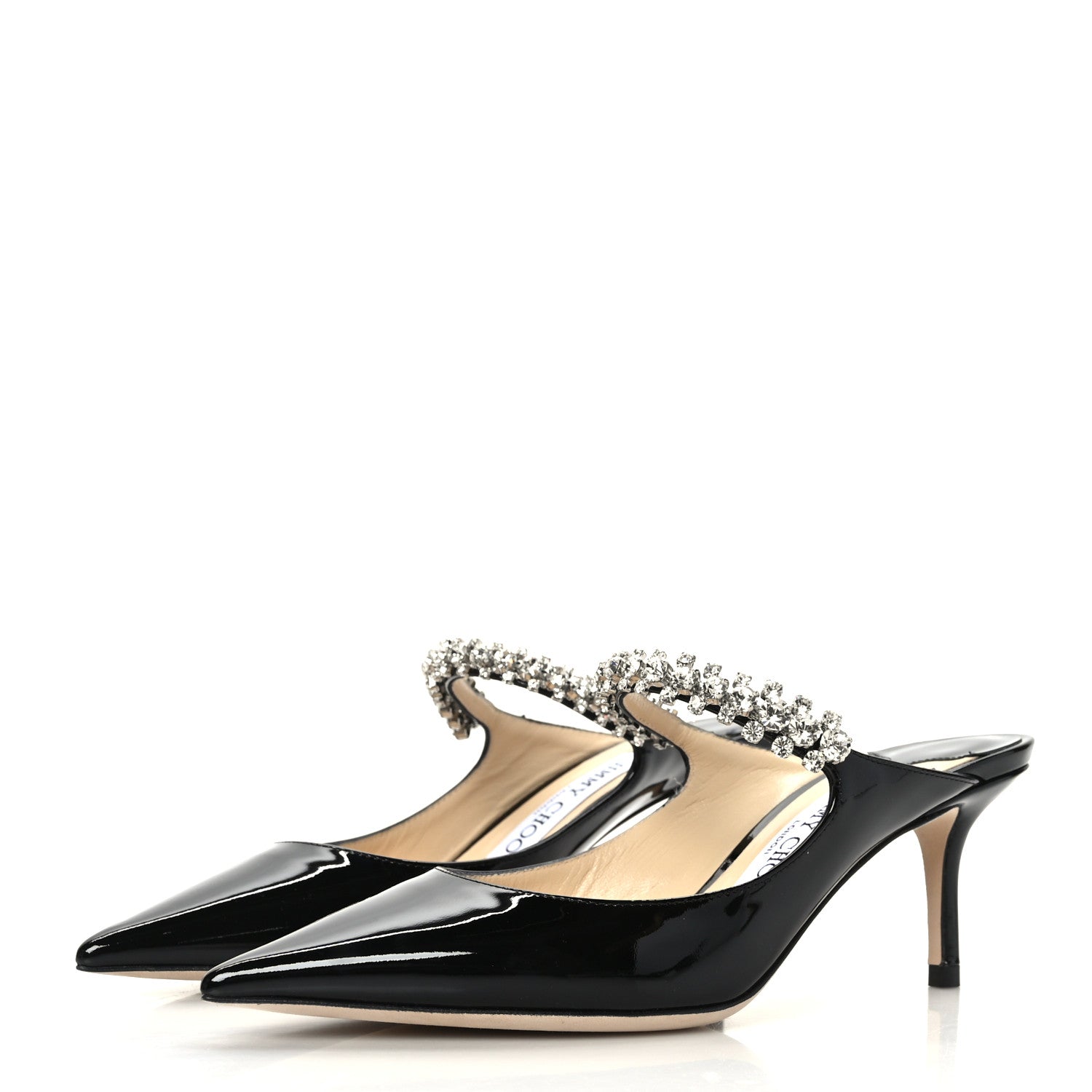 Jimmy Choo Patent Crystal Bing 65 Pumps 35 Black 3 of 7