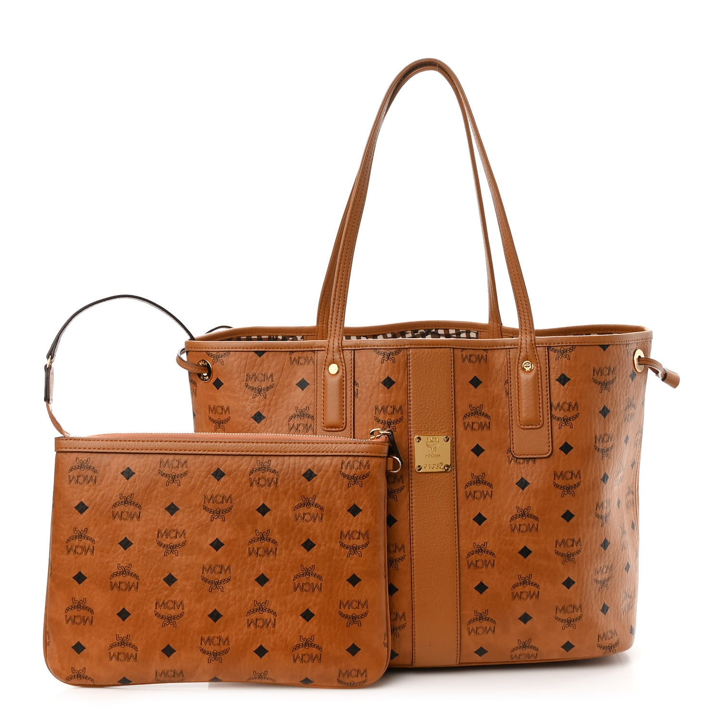 Visetos Medium Liz Reversible Shopper Tote Cognac