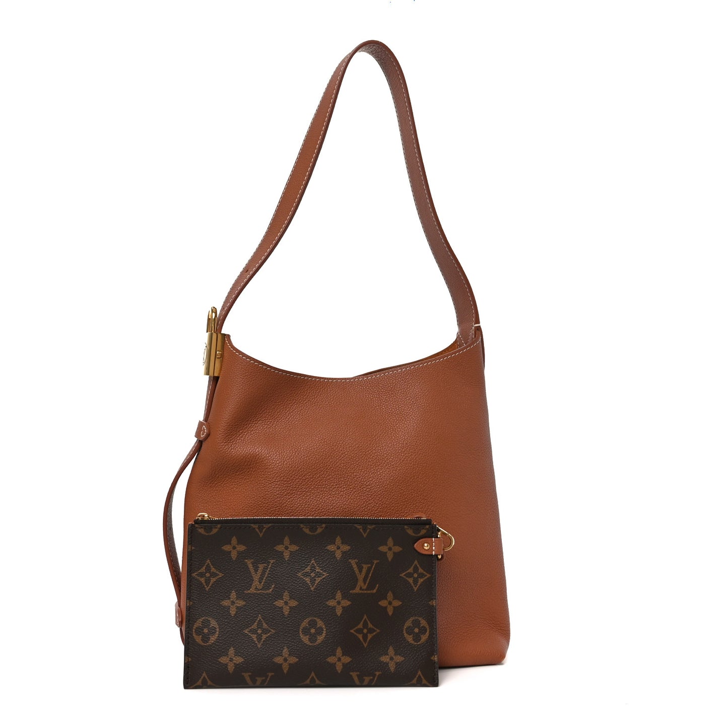 Grained Calfskin Low Key Hobo PM Cognac