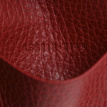 Gucci Pebbled Calfskin GG Marmont 6 Key Holder Hibiscus Red 7 of 11