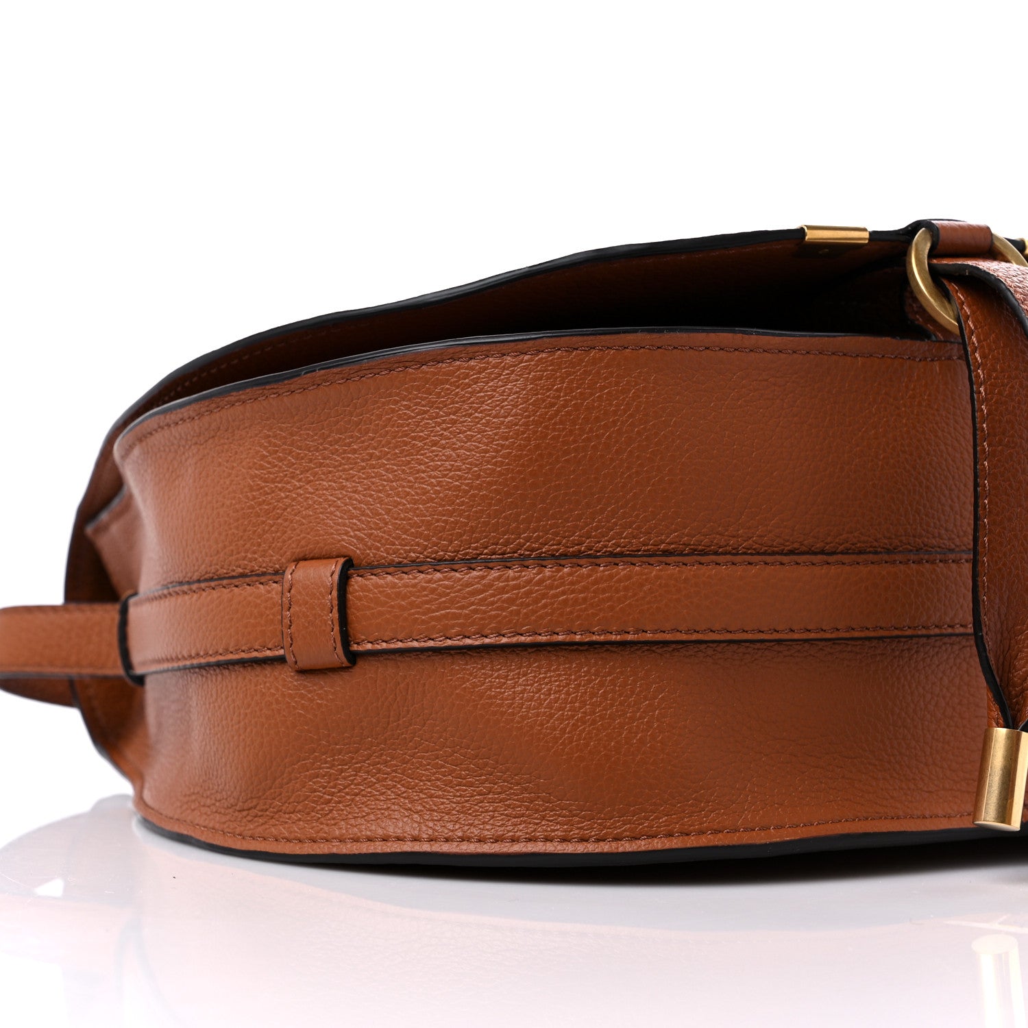 Chloe Calfskin Medium Marcie Round Crossbody Bag Tan 7 of 8