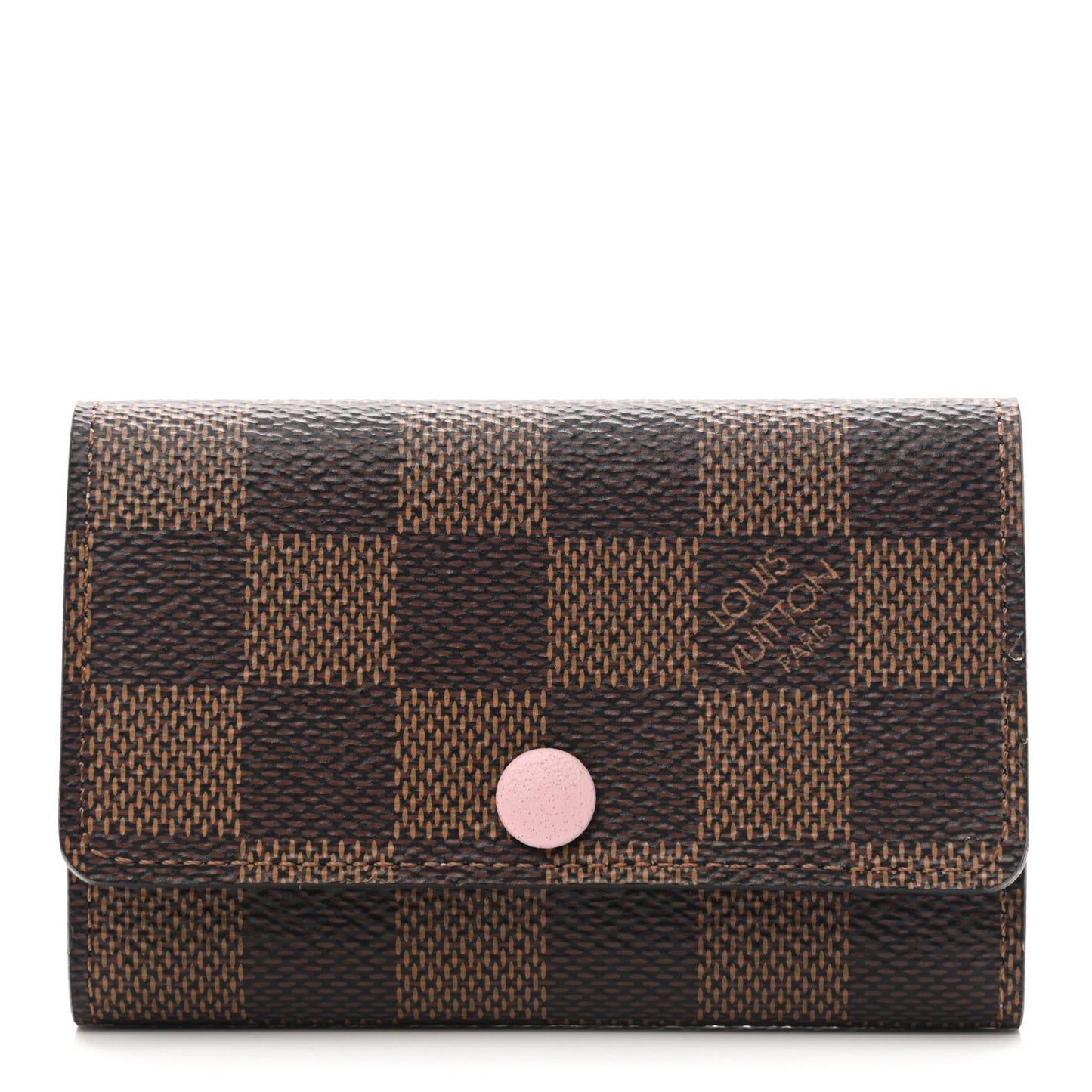 Damier Ebene Multicles 6 Key Holder Rose Ballerine