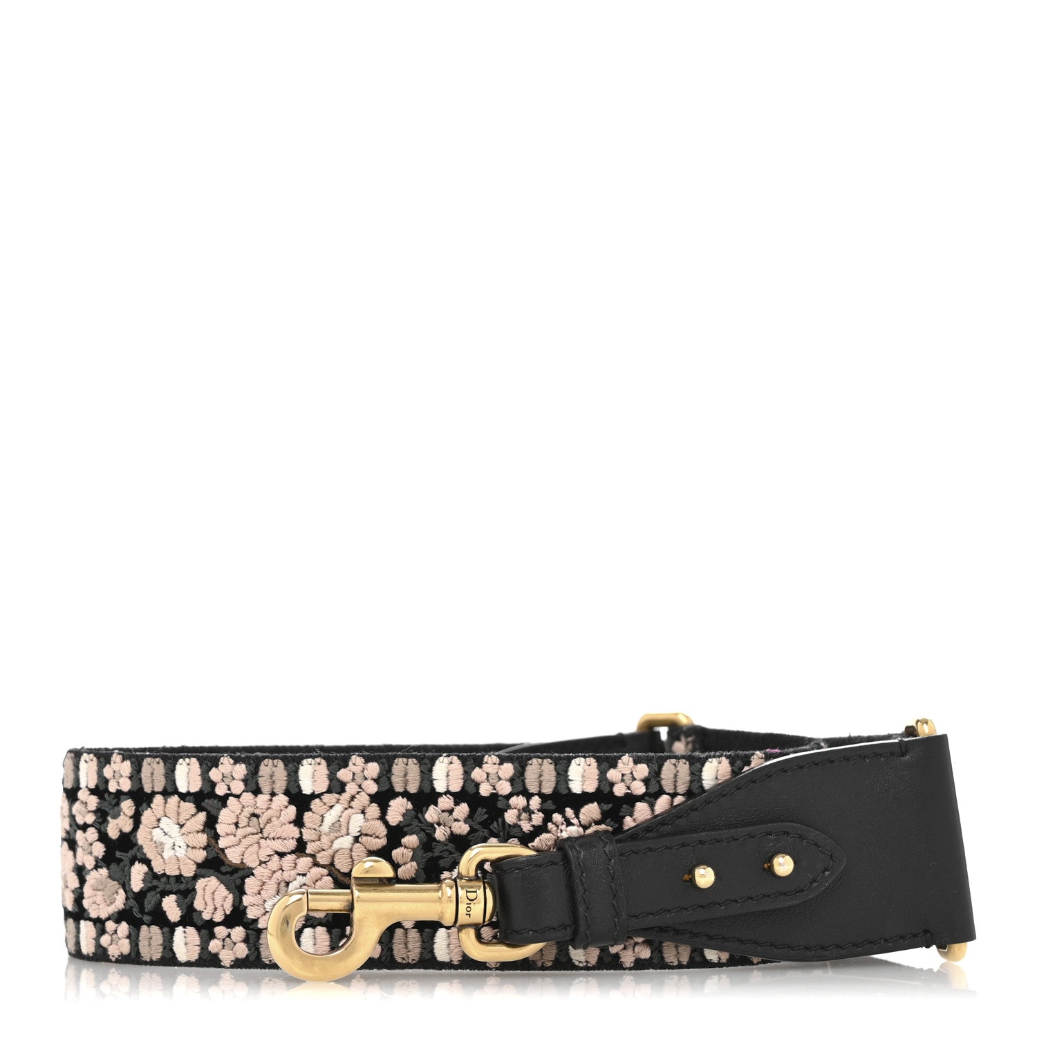 Christian Dior Canvas Embroidered Jardin Japonais Shoulder Strap Black Multicolor 1 of 5