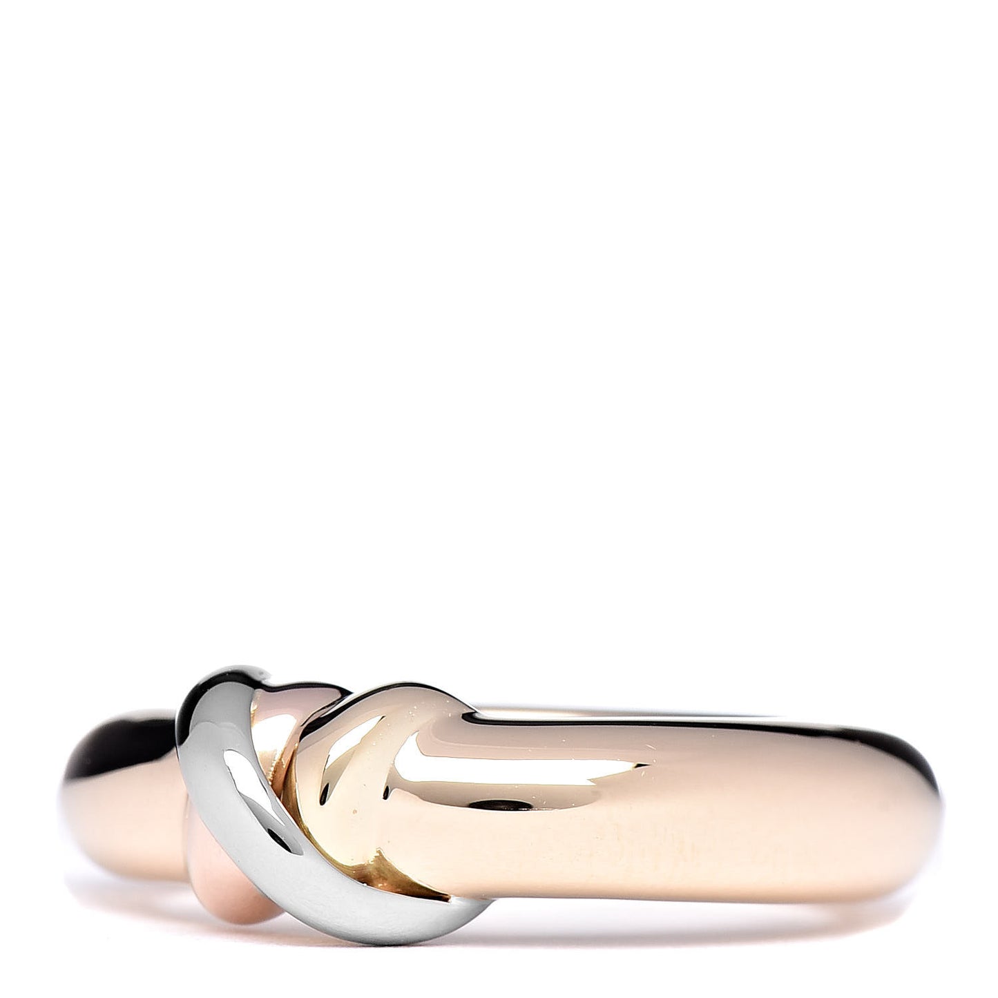 18K Yellow White Pink Gold Trinity Band Ring 49 4.75