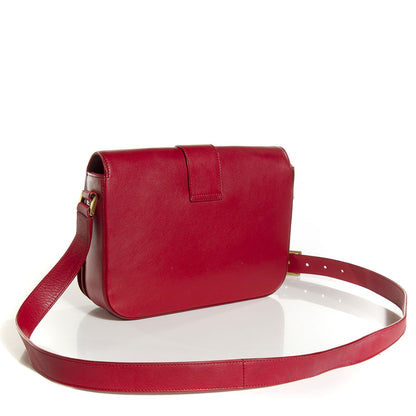 Saint Laurent Calfskin Classic Y Satchel Red 3 of 8