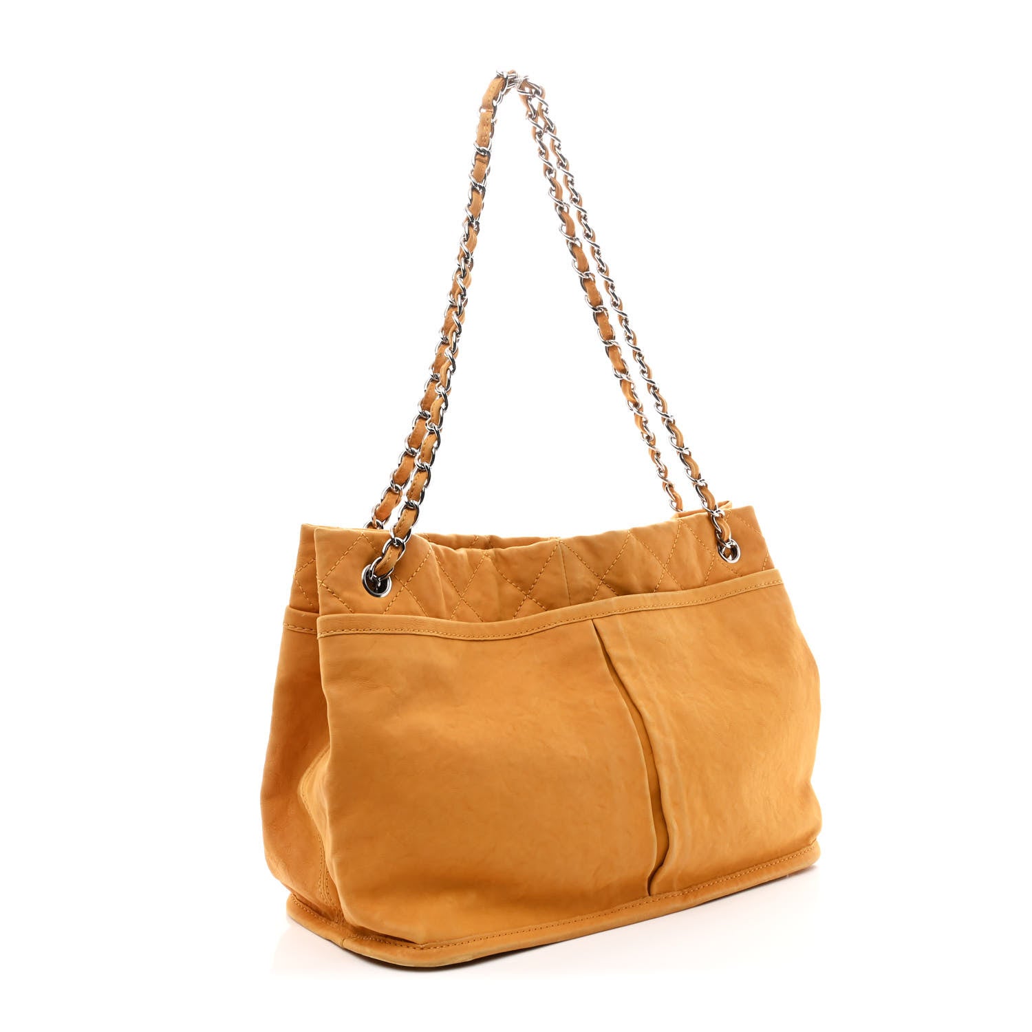 Chanel Ultra Soft Suede Calfskin Natural Beauty Tote Yellow 3 of 10