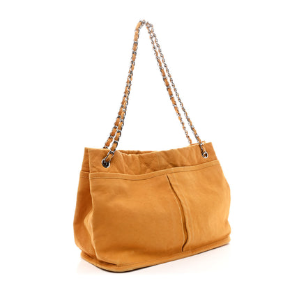 Chanel Ultra Soft Suede Calfskin Natural Beauty Tote Yellow 3 of 10