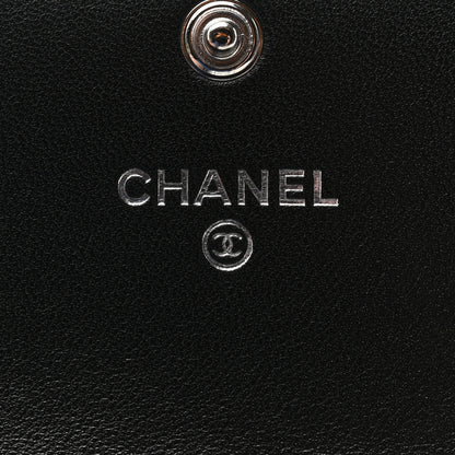 Chanel Lambskin Quilted Crystal CC Medium Flap Wallet Black 6 of 9