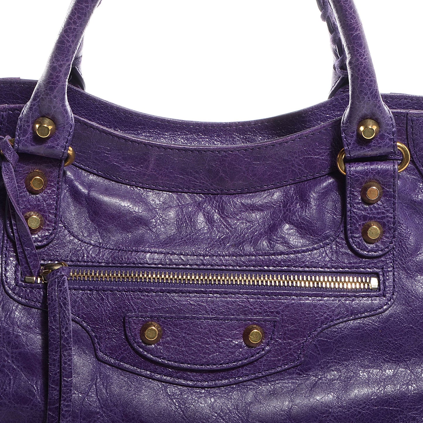 Agneau Velo Gold Hardware Dark Violet
