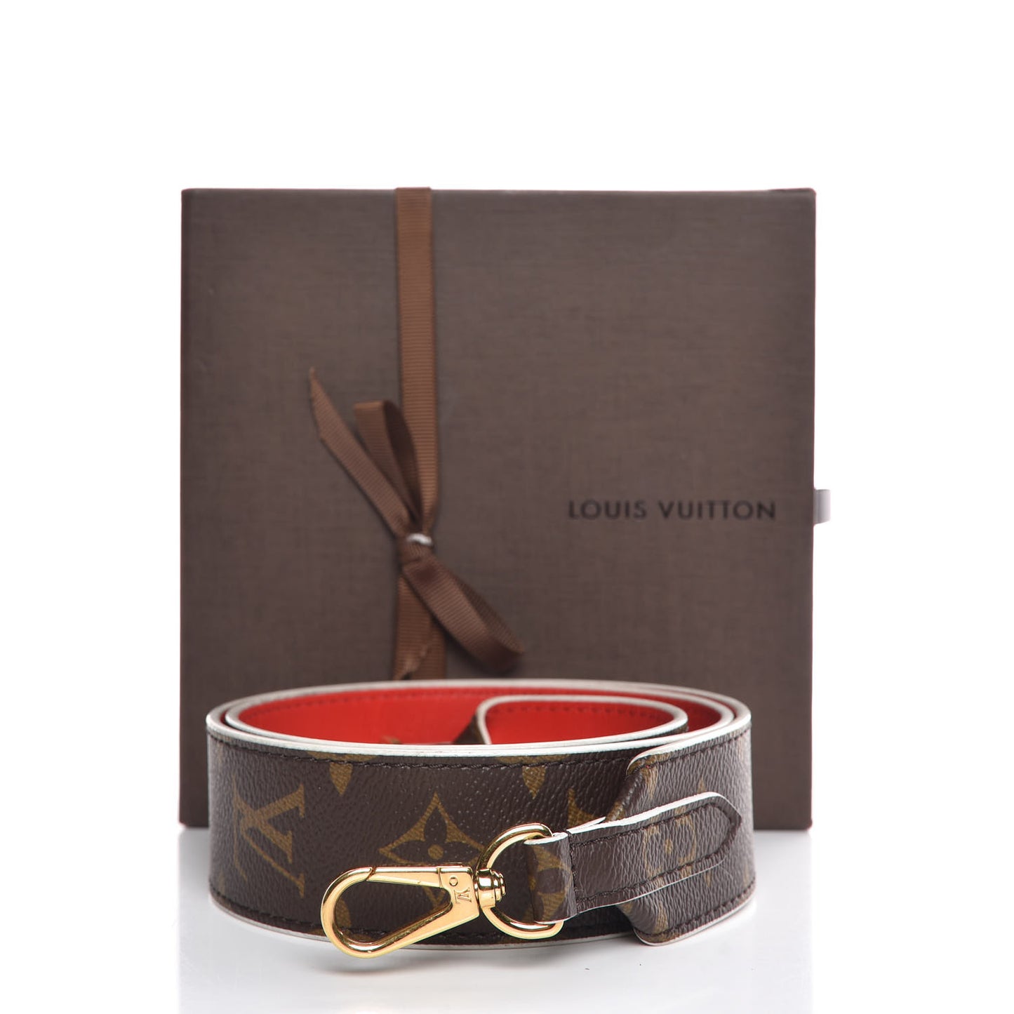 Monogram Bandouliere Shoulder Strap Red