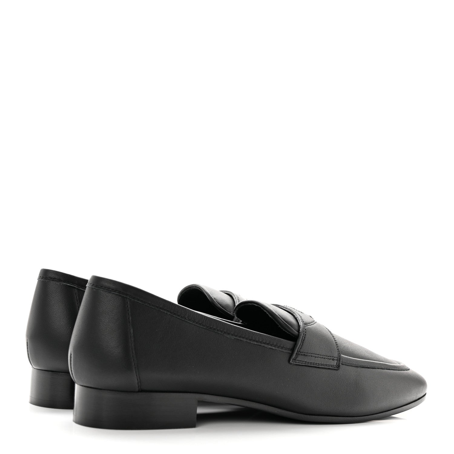 Chanel Calfskin Mens Stitched CC Loafers 40 Black 4 of 15