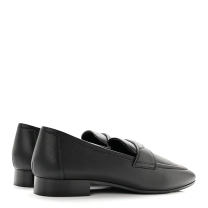 Chanel Calfskin Mens Stitched CC Loafers 40 Black 4 of 15
