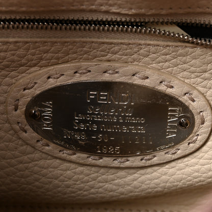 Fendi Cuoio Romano Selleria Bi-Color Mini Peekaboo Iconic Satchel English Rose Camelia 6 of 9