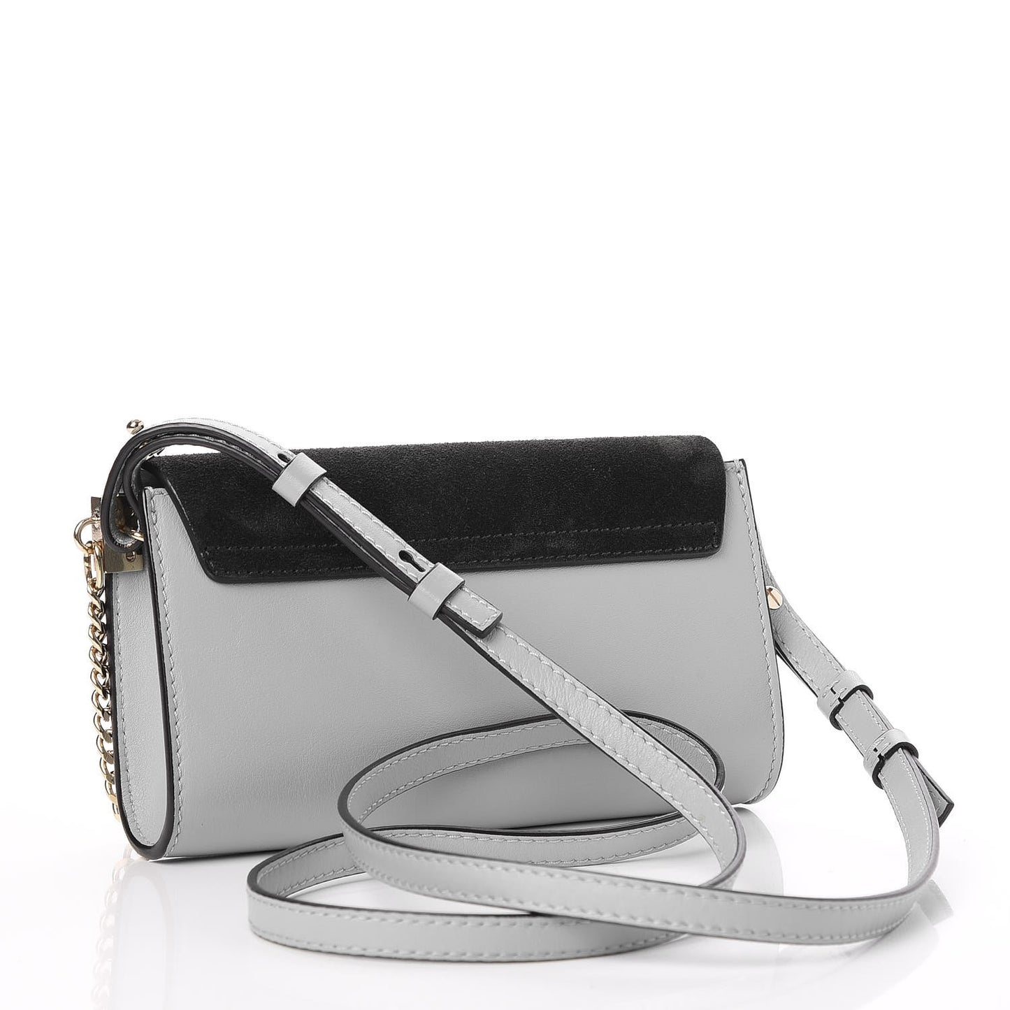 Suede Calfskin Mini Faye Shoulder Bag Fresh Blue Green