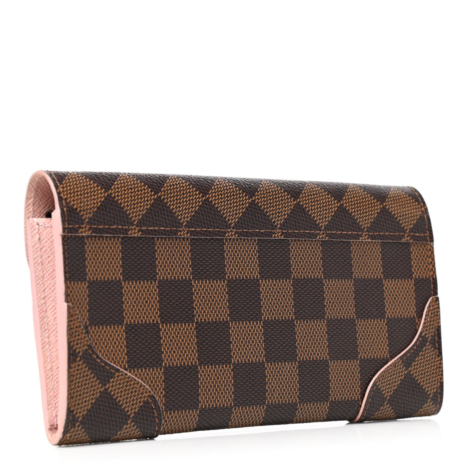 Louis Vuitton Damier Ebene Caissa Wallet Rose Ballerine 3 of 7