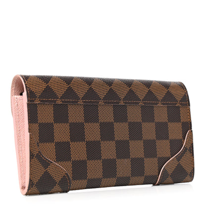 Louis Vuitton Damier Ebene Caissa Wallet Rose Ballerine 3 of 7