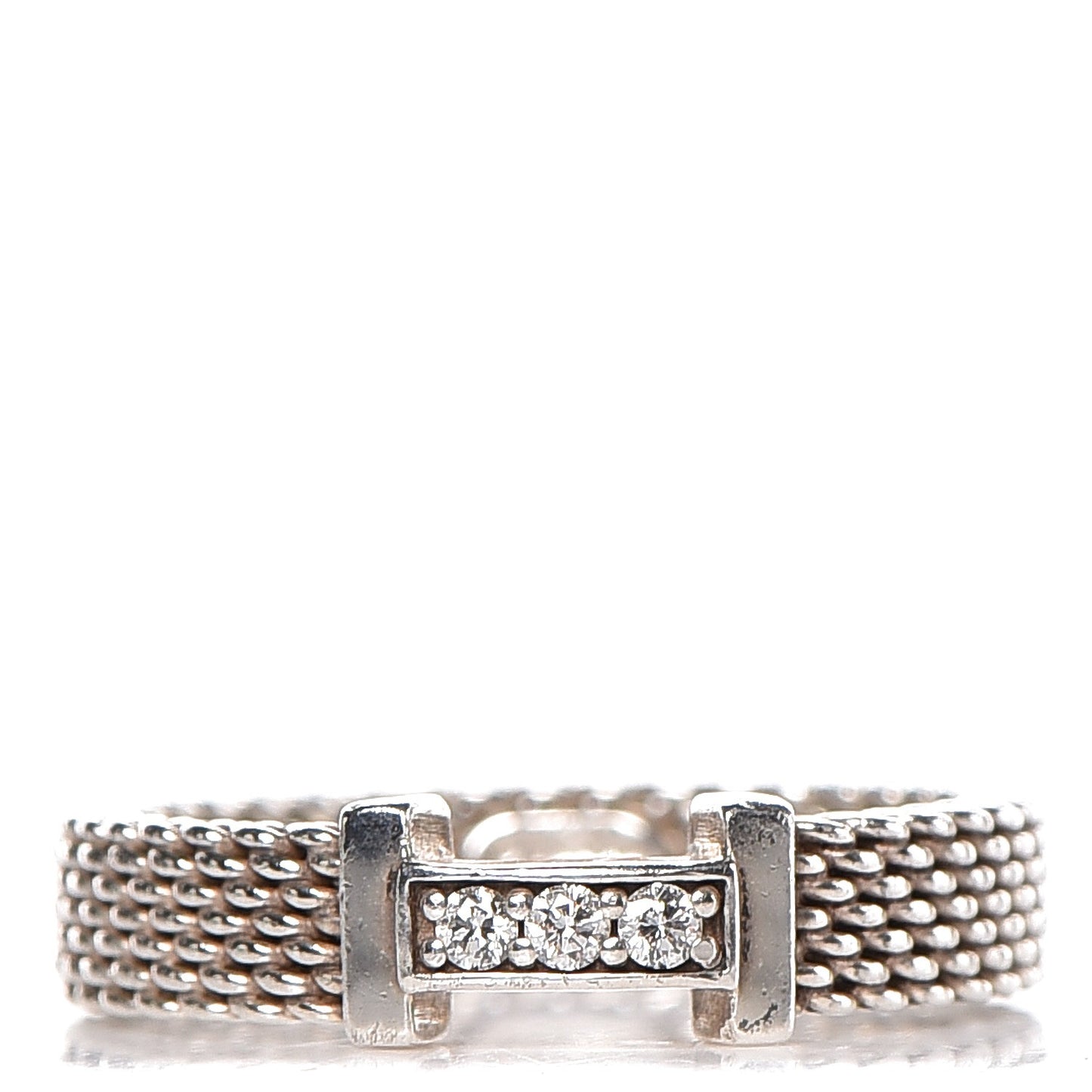 Sterling Silver Diamond Somerset Narrow Ring 3.5