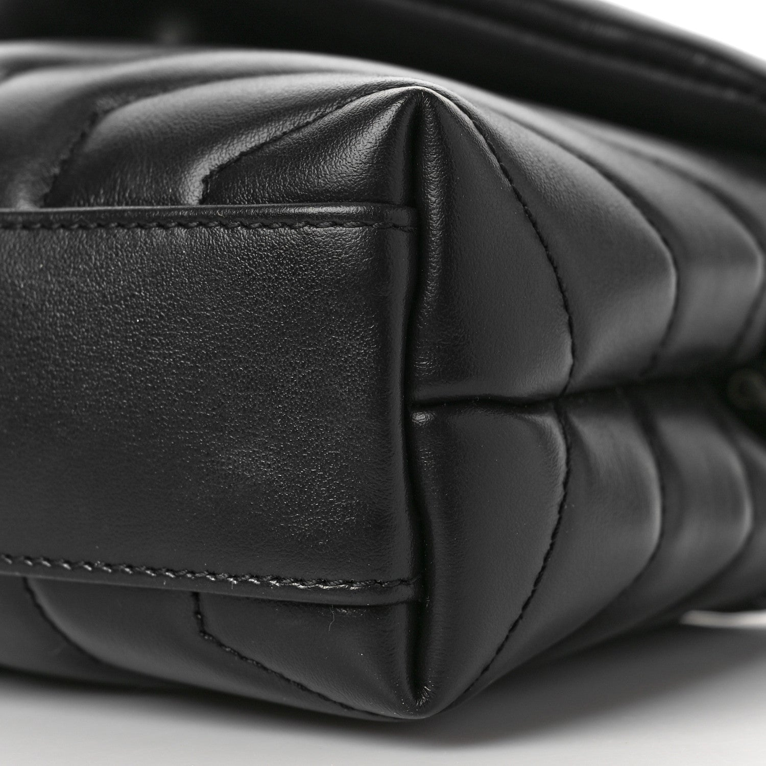 Saint Laurent Calfskin Y Quilted Monogram Toy Loulou Crossbody Bag Black 9 of 9
