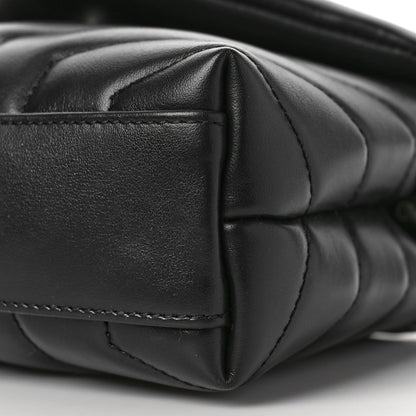 Saint Laurent Calfskin Y Quilted Monogram Toy Loulou Crossbody Bag Black 9 of 9