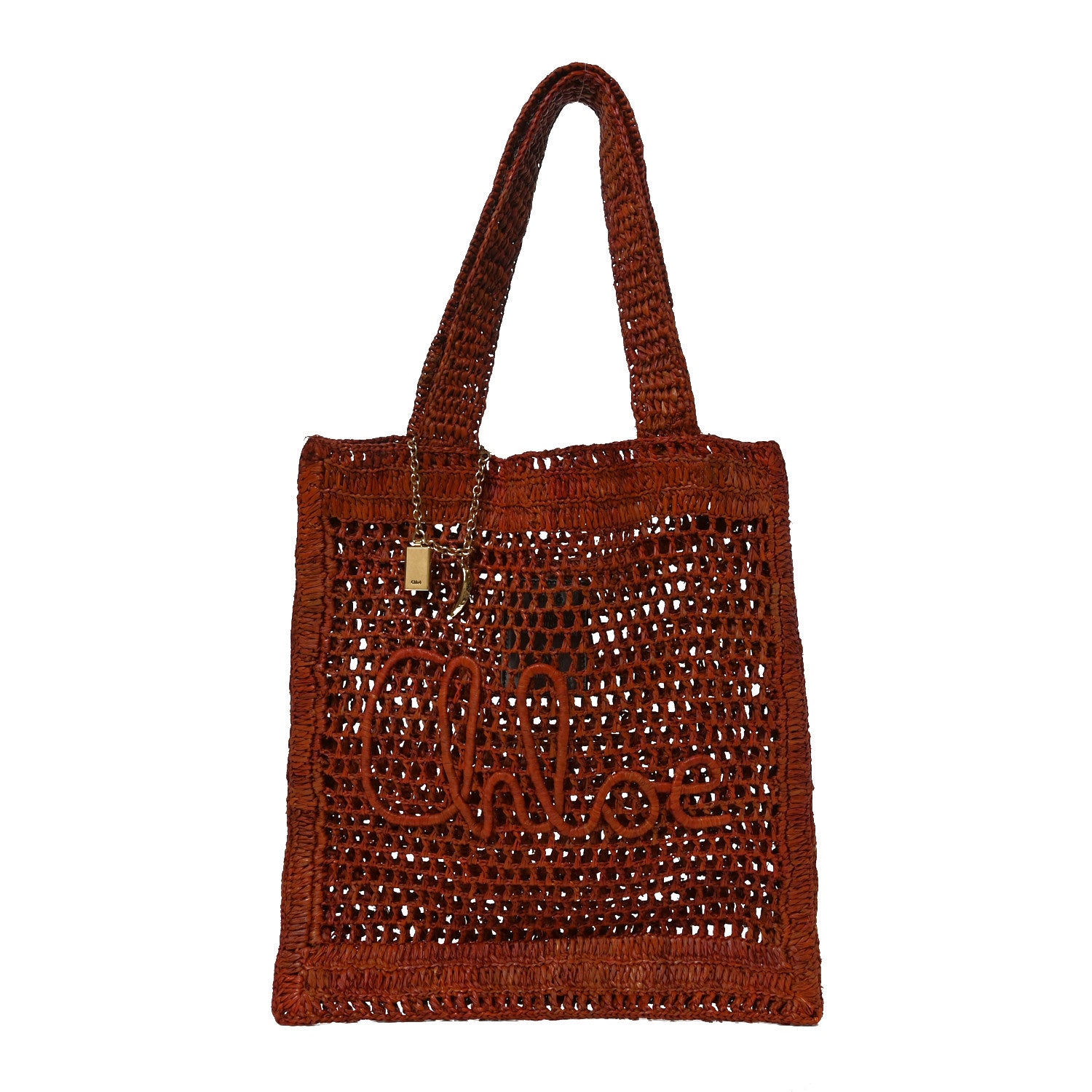 Chloe Raffia Summer Banana Tote Clay Brown 1 of 10