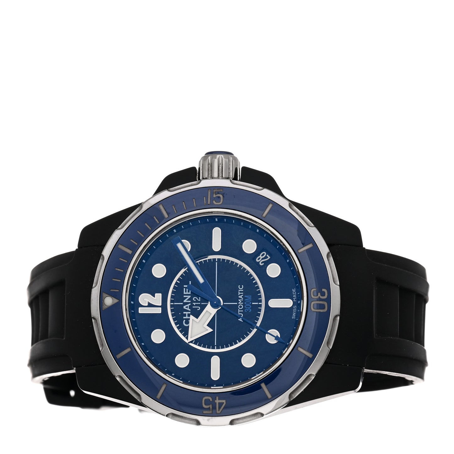 Stainless Steel Ceramic Rubber 41mm J12 Marine Automatic Watch Black