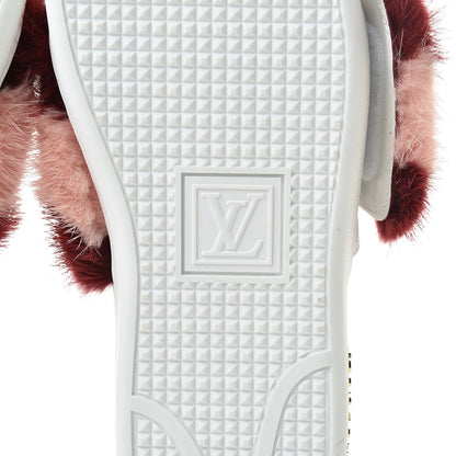 Louis Vuitton Calfskin Mink Fur Frontrow Sneakers 39 Bordeaux 6 of 8