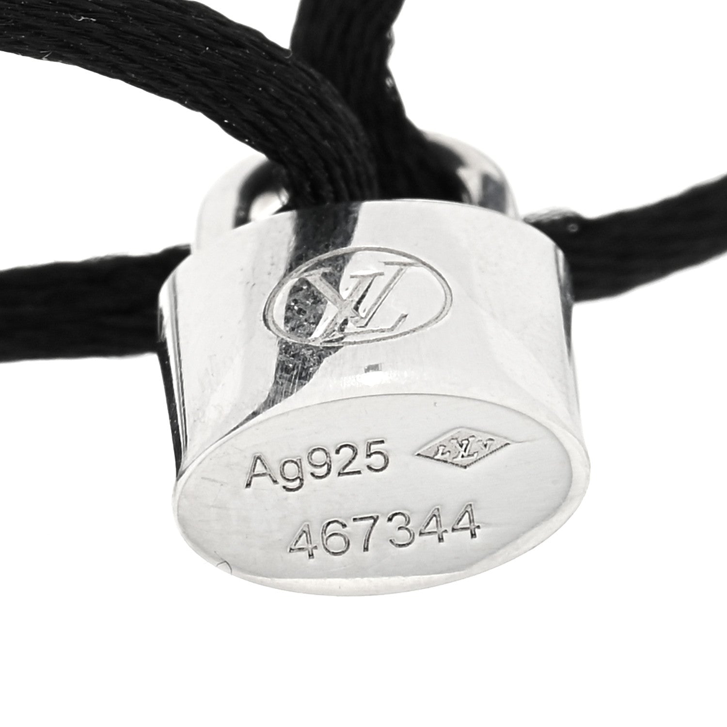 Louis Vuitton Sterling Silver Lockit Bracelet Black 3 of 3