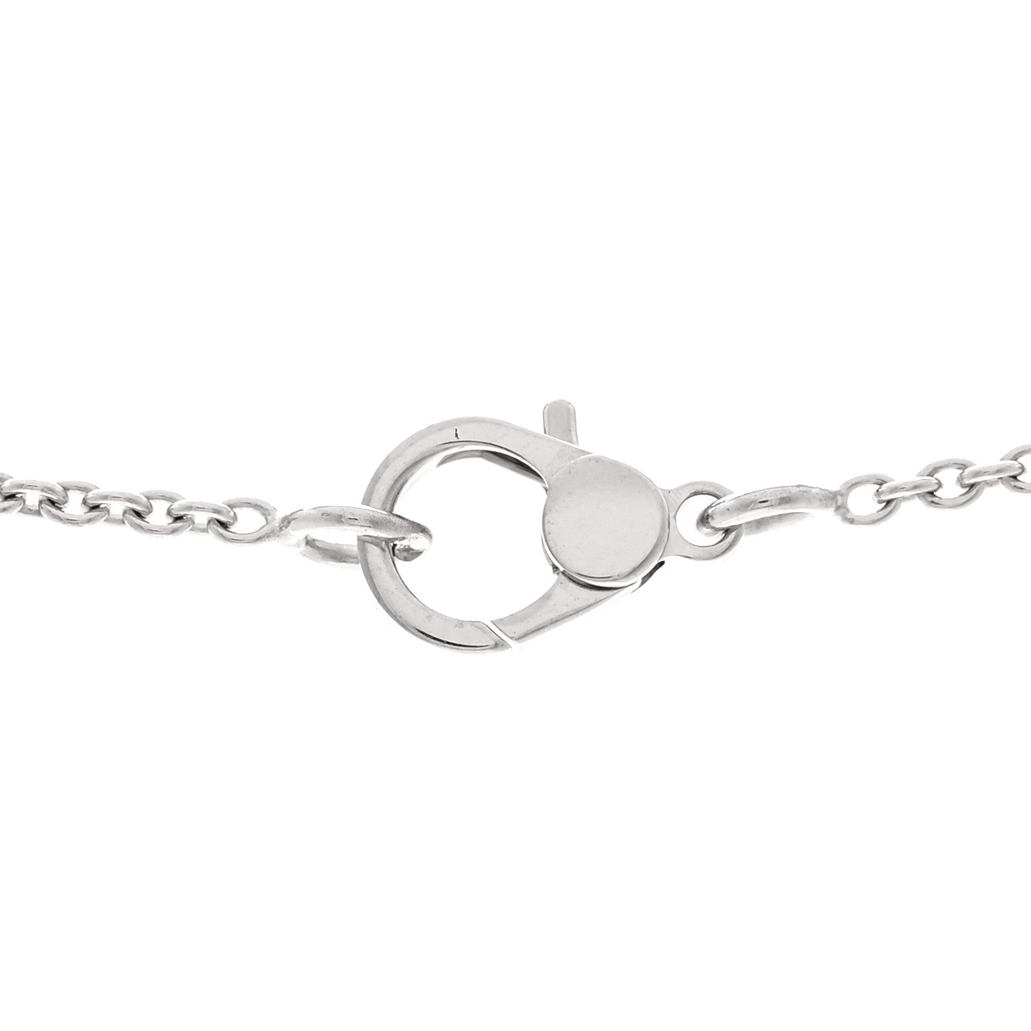 Hermes 18K White Gold Diamond Finesse Pendant Necklace 5 of 6