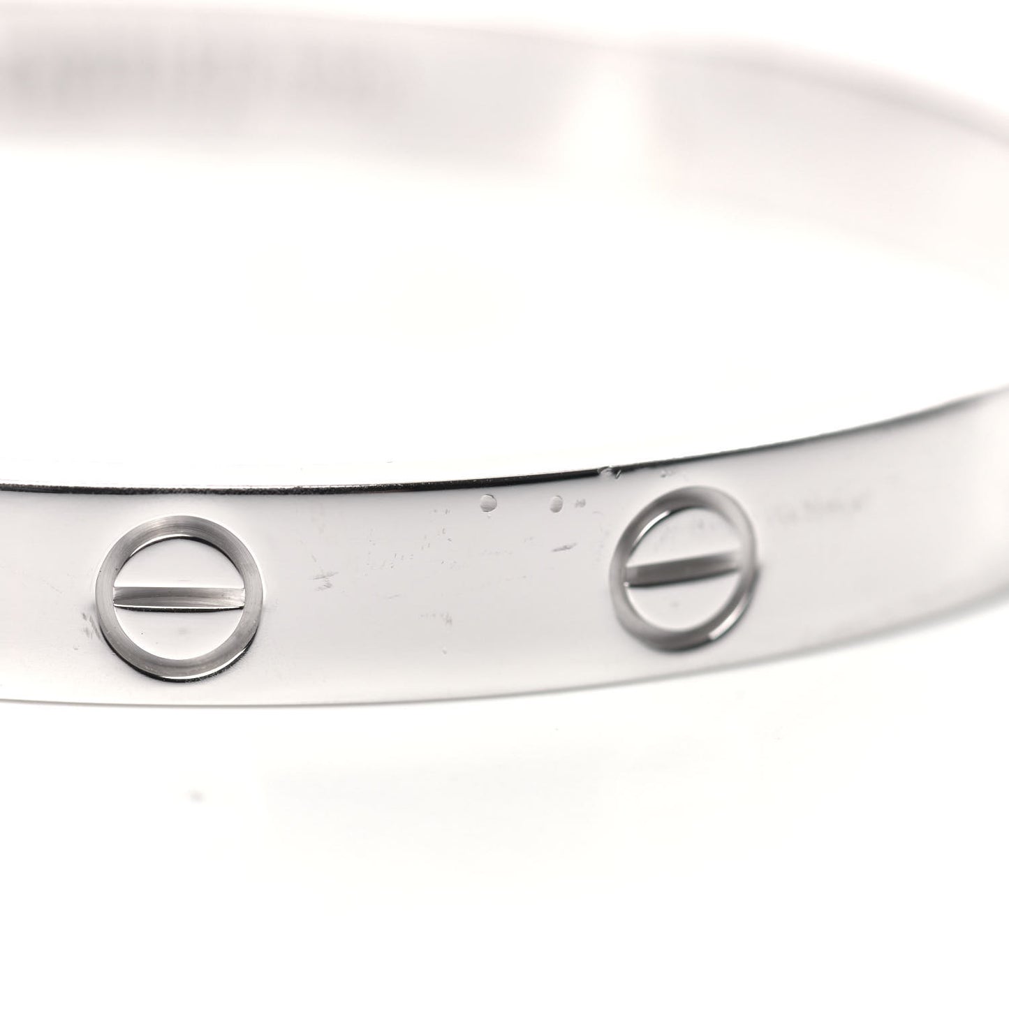 18K White Gold LOVE Bracelet 16