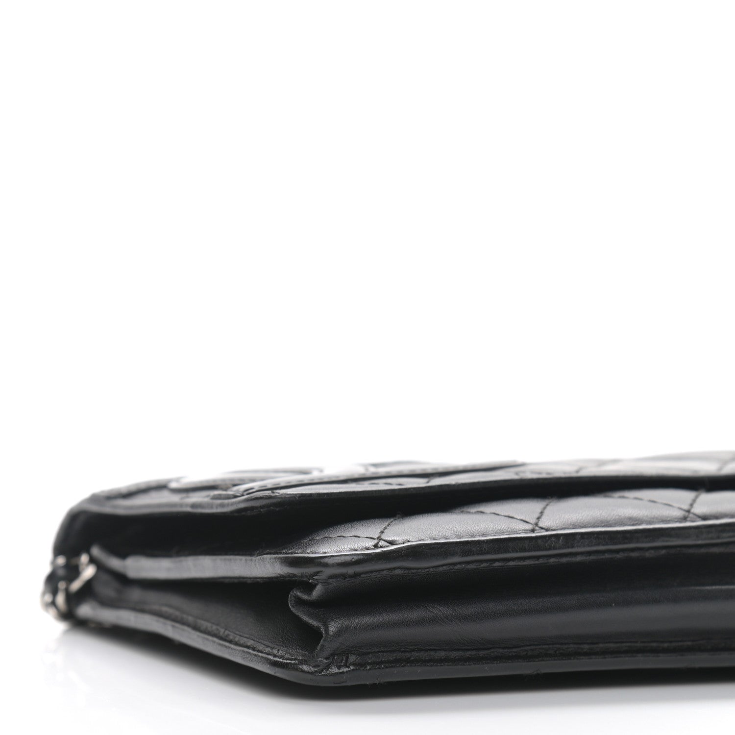 Chanel Calfskin Quilted Cambon Wallet On Chain WOC Black 10 of 19