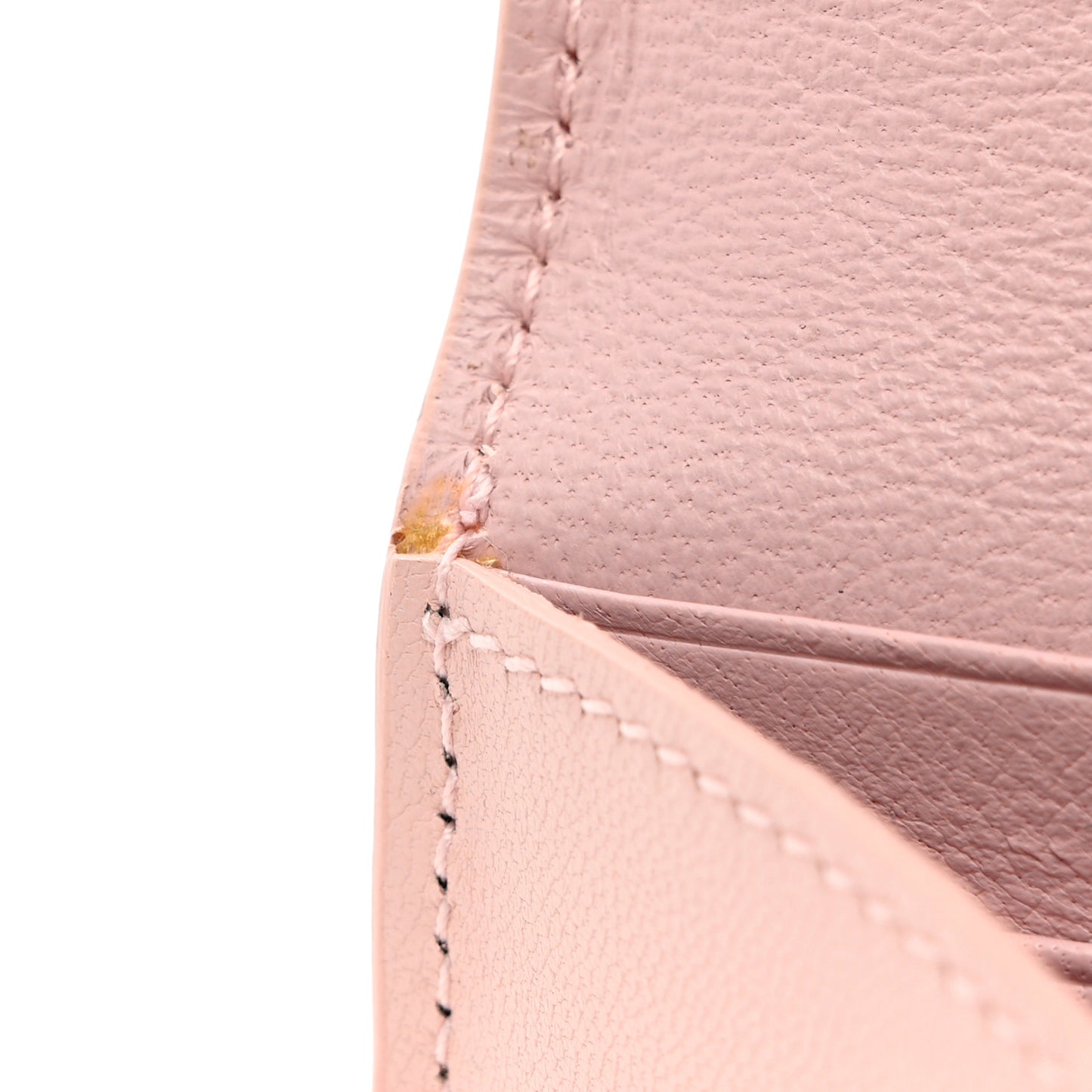 Calfskin Logo Cash Thin Money Wallet Light Rose Black