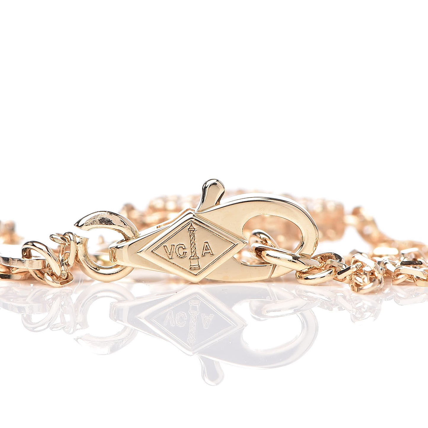 18K Yellow Gold Mother of Pearl Sweet Alhambra Bracelet