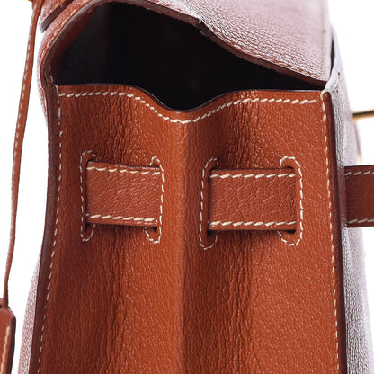 Hermes Chevre De Coromandel Kelly Sellier 32 Brique 17 of 36