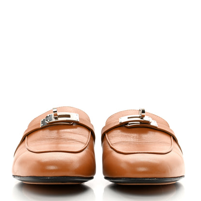 Hermes Heritage Calfskin Oz Mules 38 Natural 2 of 9