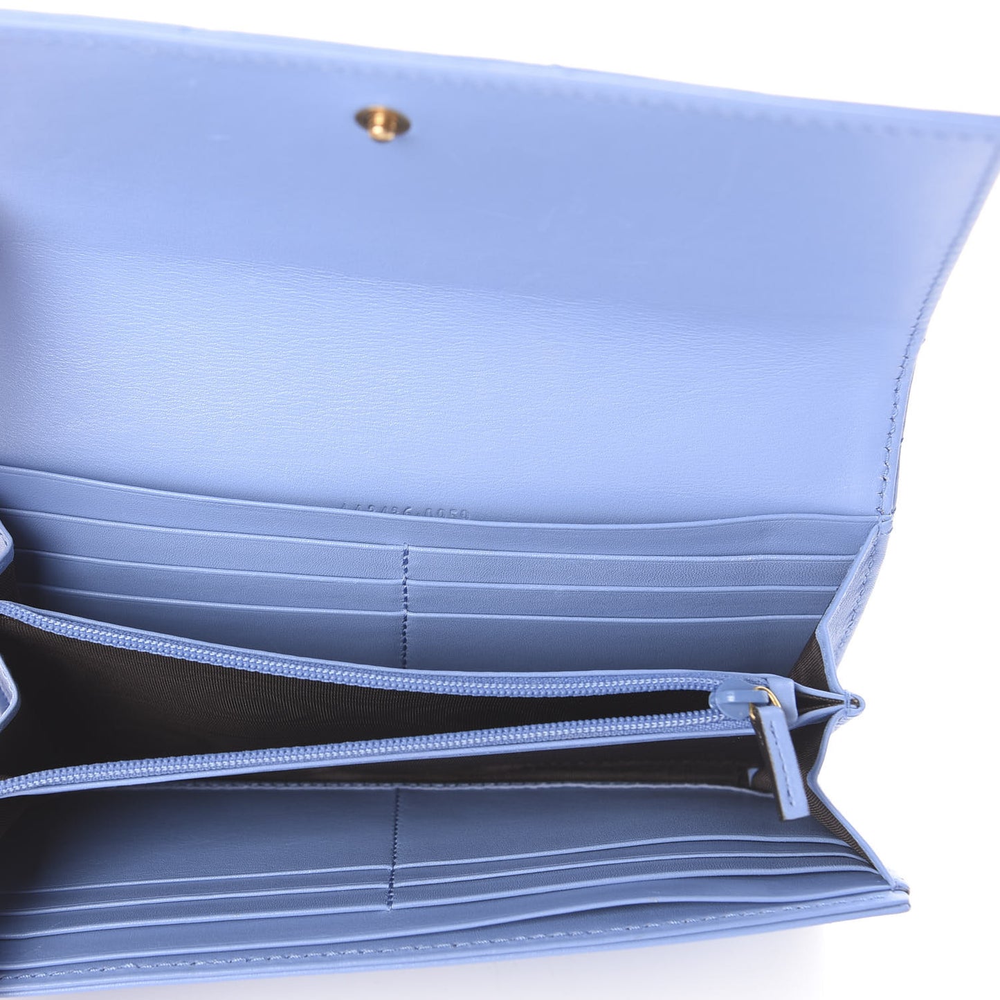 Calfskin Matelasse GG Marmont Continental Wallet Clear Sky Blue