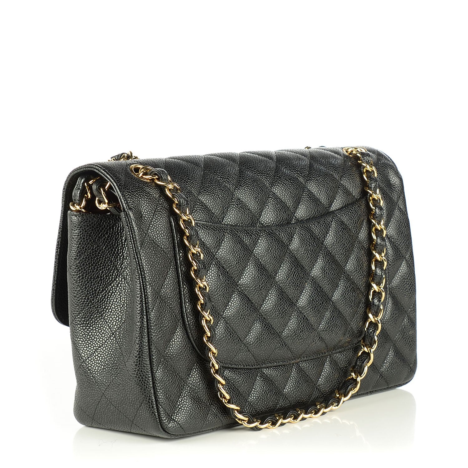 Chanel Caviar Quilted Jumbo Double Flap Black 3 of 8