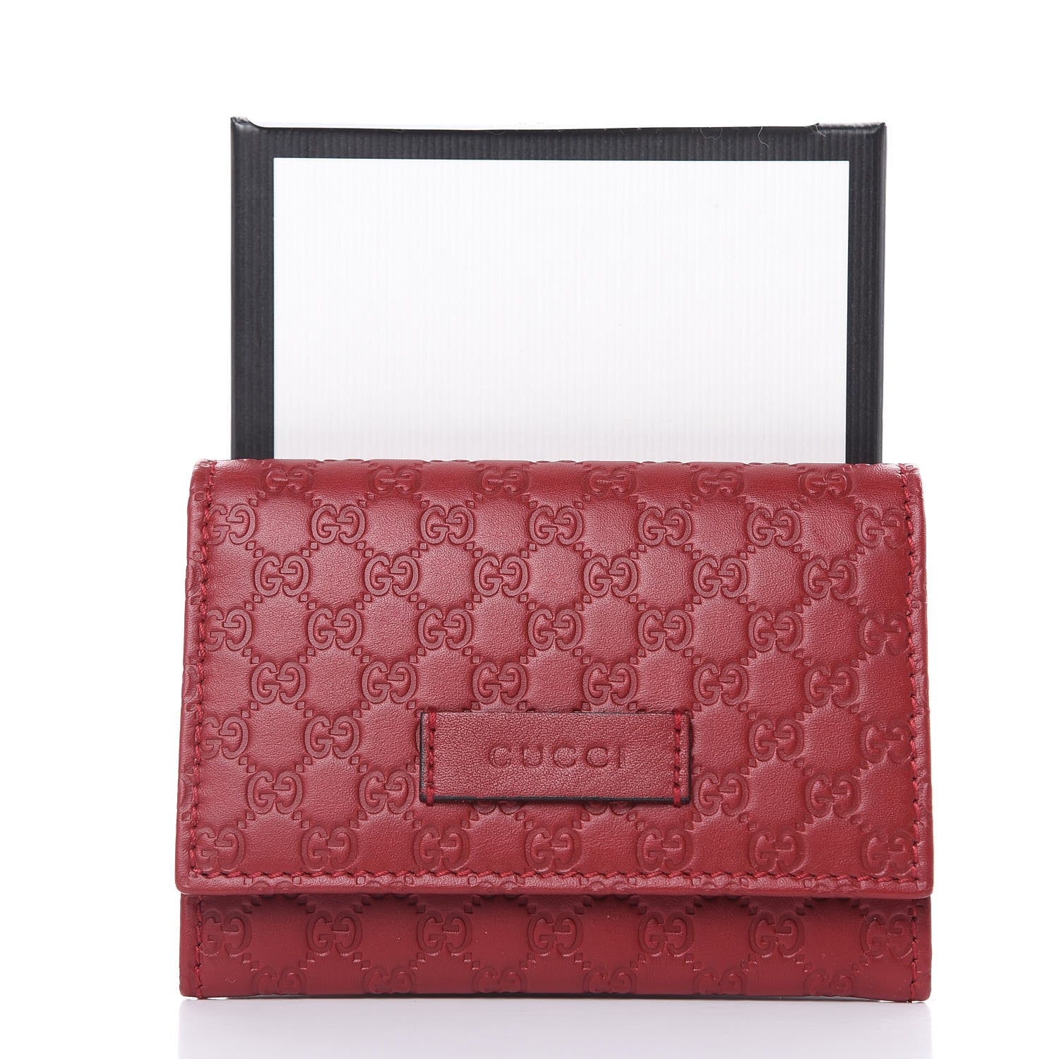 Gucci Microguccissima Card Case Hibiscus Red 7 of 7