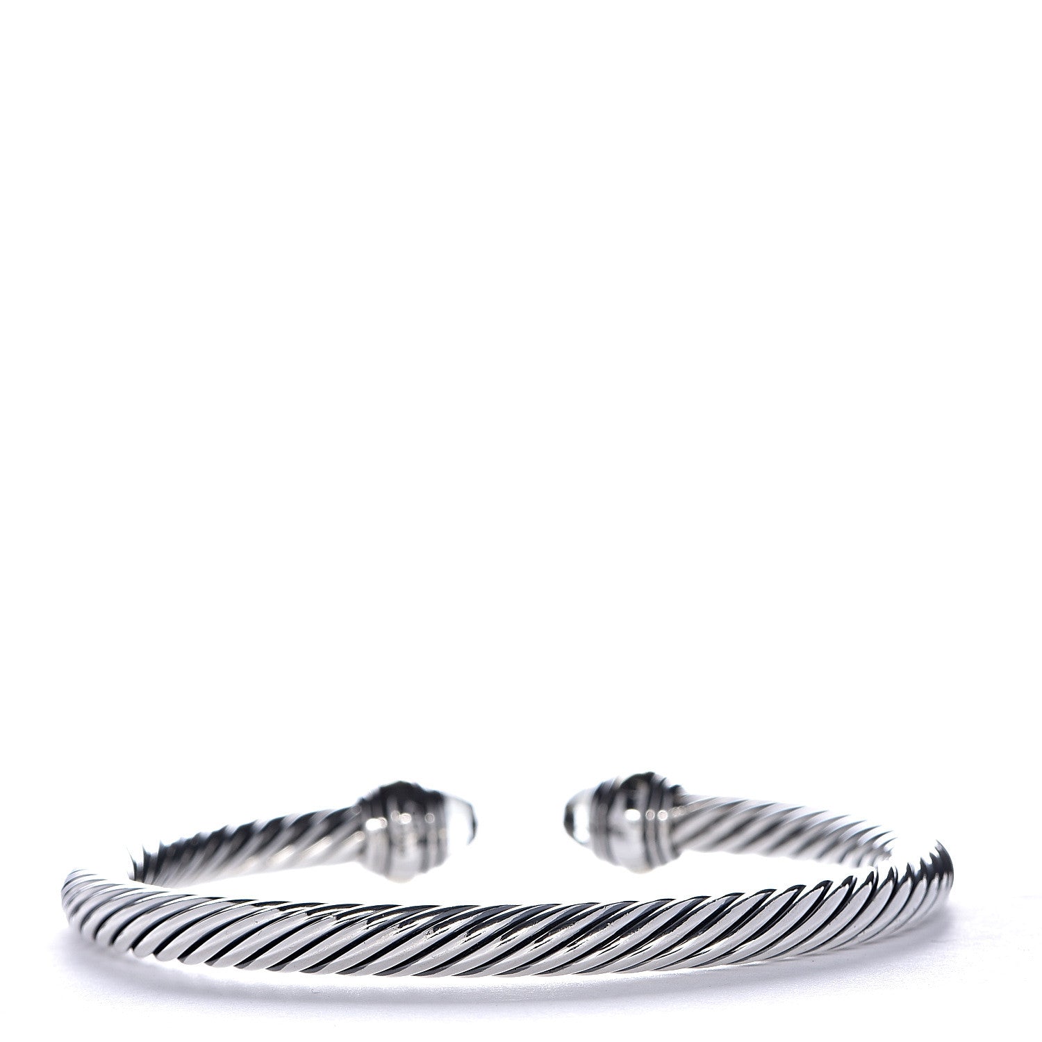 David Yurman Sterling Silver 14K Yellow Gold Prasiolite 5mm Cable Classics Bracelet 3 of 4