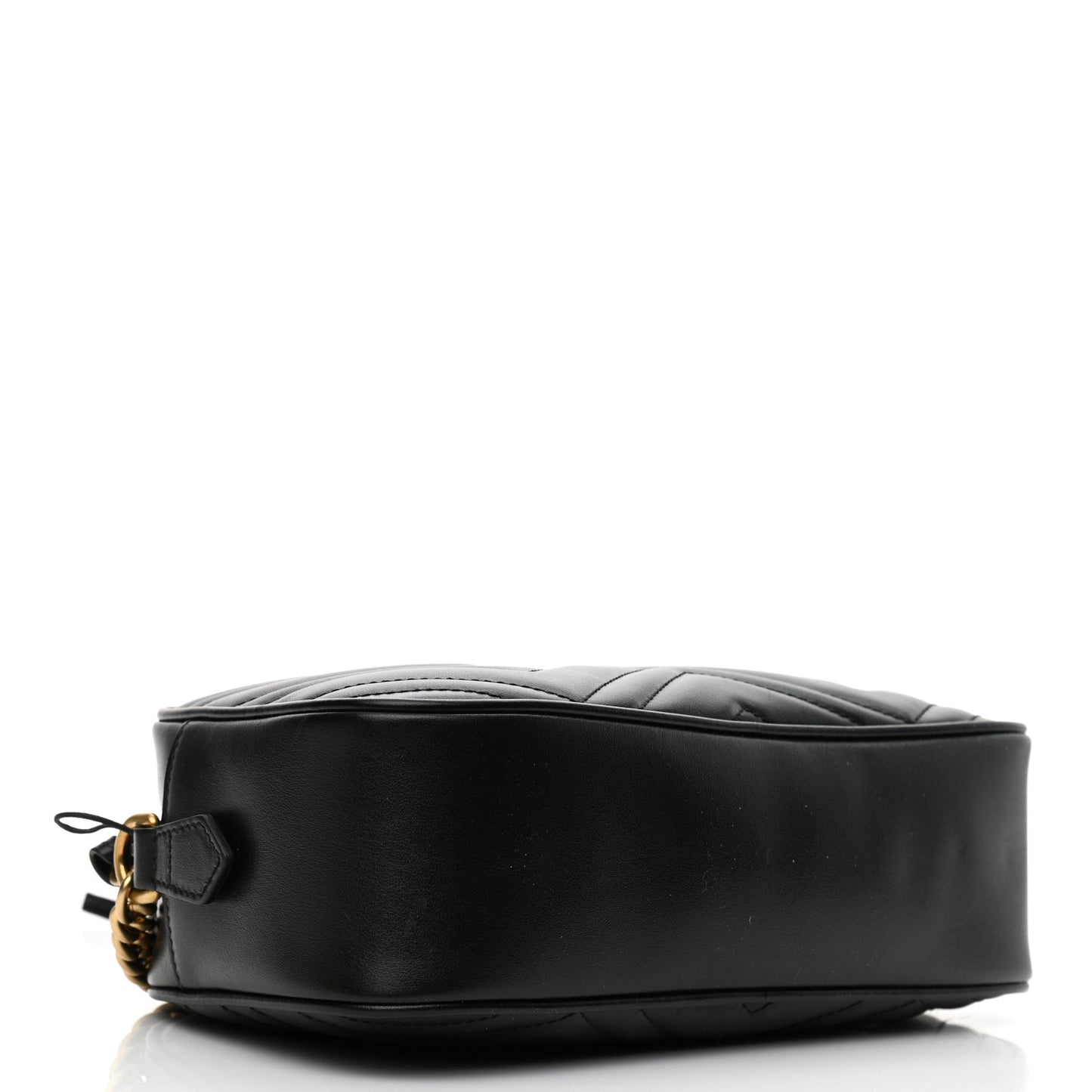 Calfskin Matelasse Small GG Marmont Chain Shoulder Bag Black