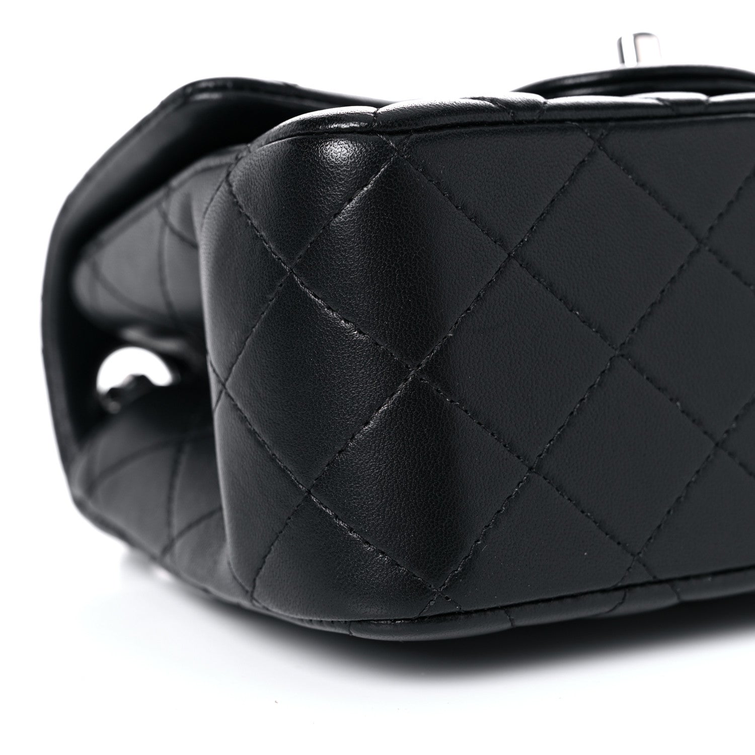 Chanel Lambskin Quilted Mini Square Flap Black 8 of 10