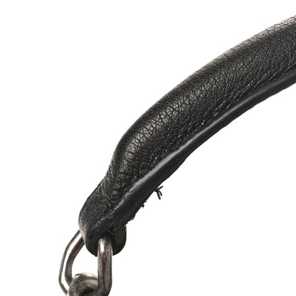 Saint Laurent Sheepskin Matelasse Chevron Monogram Medium College Bag Black 11 of 11