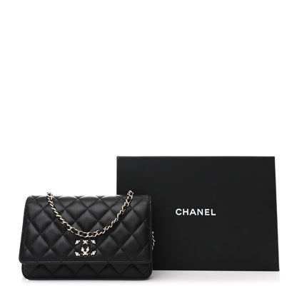 Chanel Caviar Quilted Coco Candy Wallet On Chain WOC Black 12 of 12