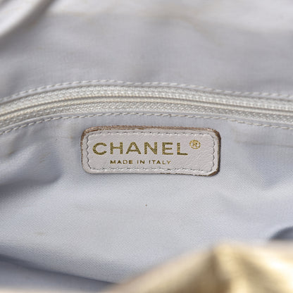 Chanel Metallic Coated Canvas Sport Duffle Gold 6 of 23